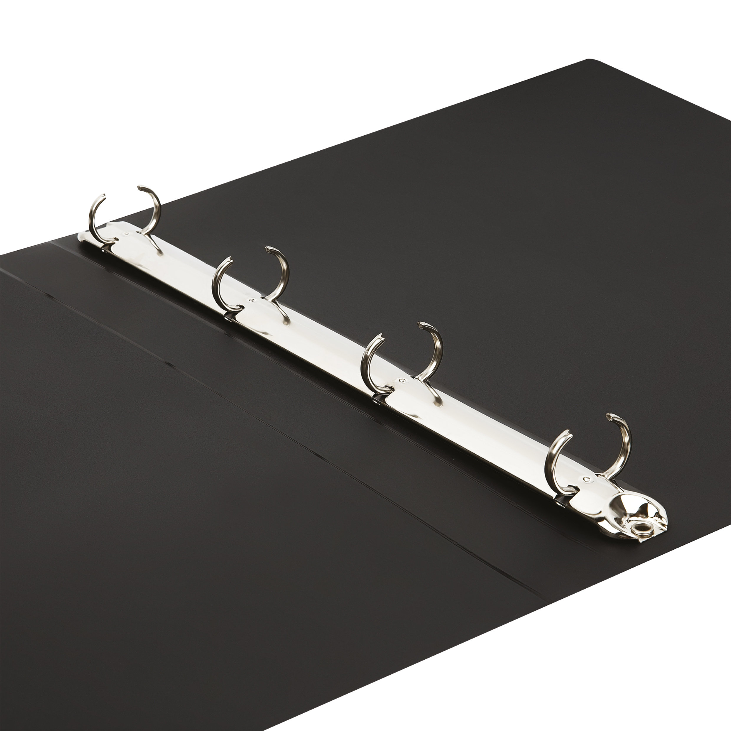 Папка А4 на 4-х кольцах 25мм "Стамм" пластик, черная /14/