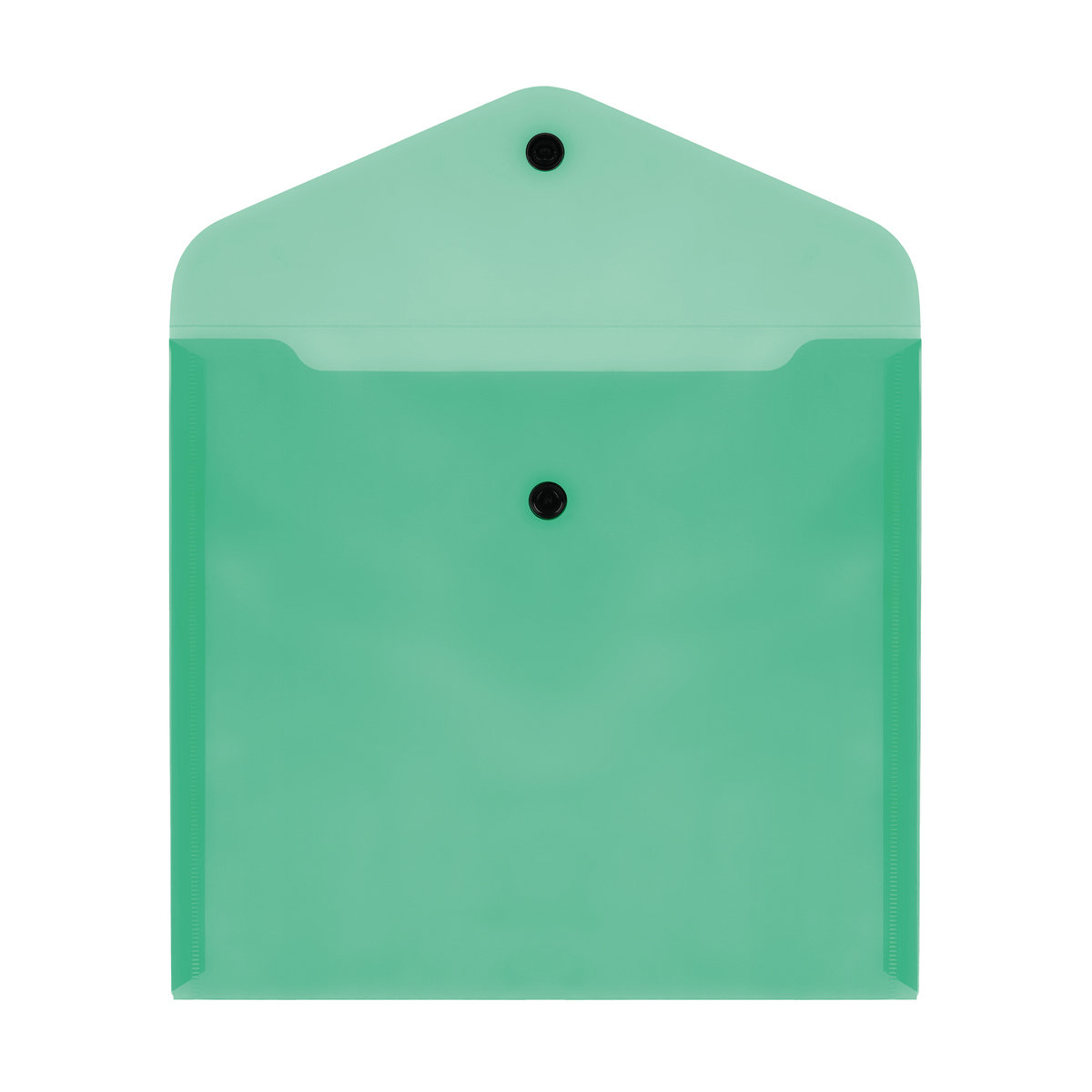 Папка на кнопке А5+ "Стамм" прозрачная, зеленая /10/