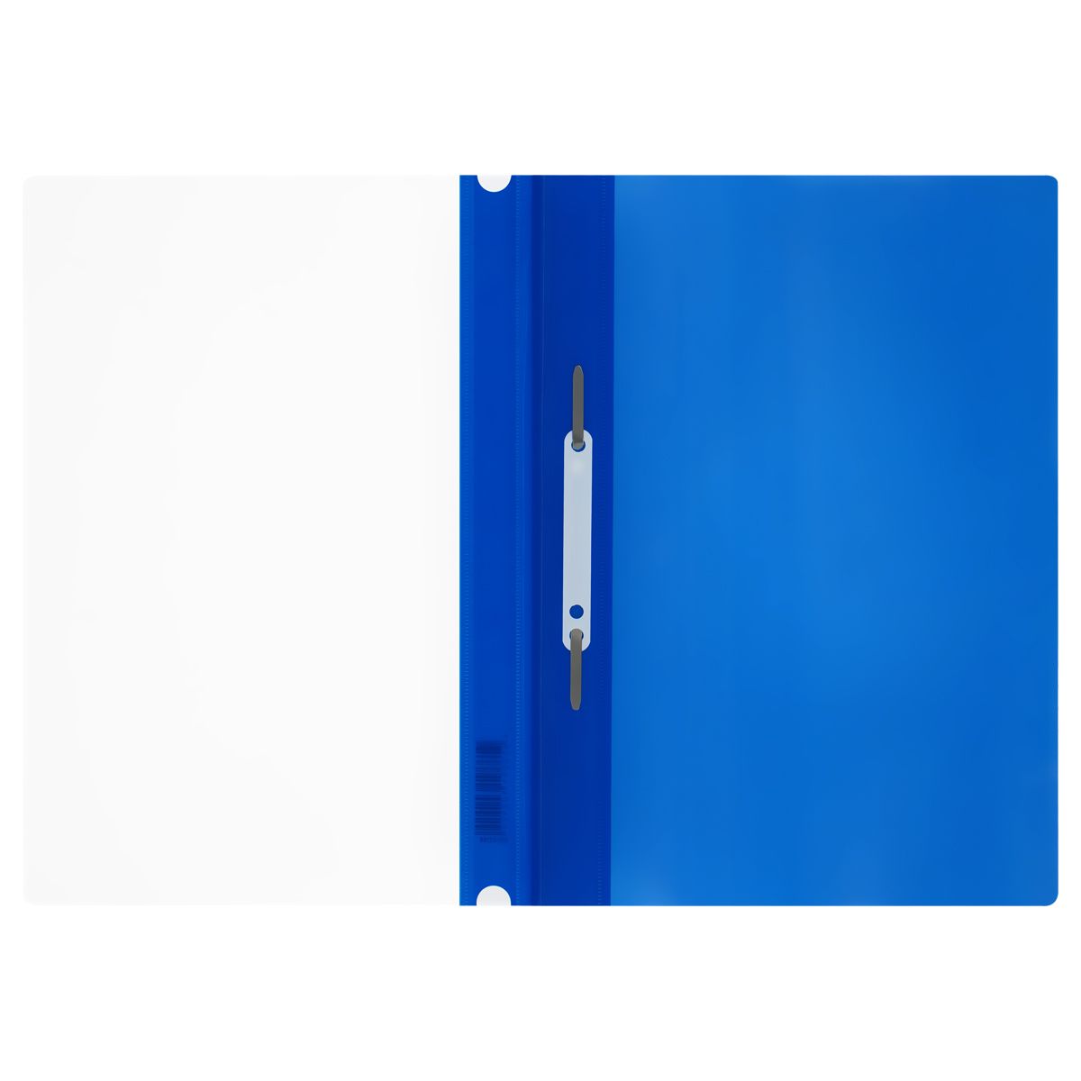 Папка-скоросшиватель с перфорацией А4 "Стамм" синяя с прозр. верхом /10/