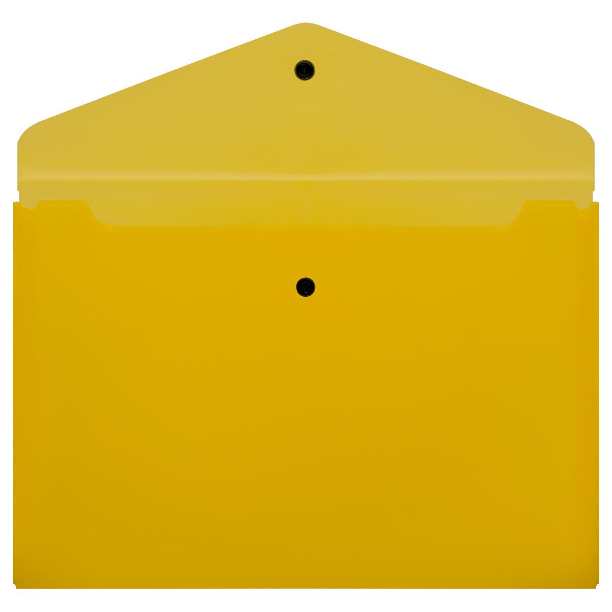 Папка на кнопке А4 "Стамм" 150мкм, пластик, прозрачная, желтая /10/