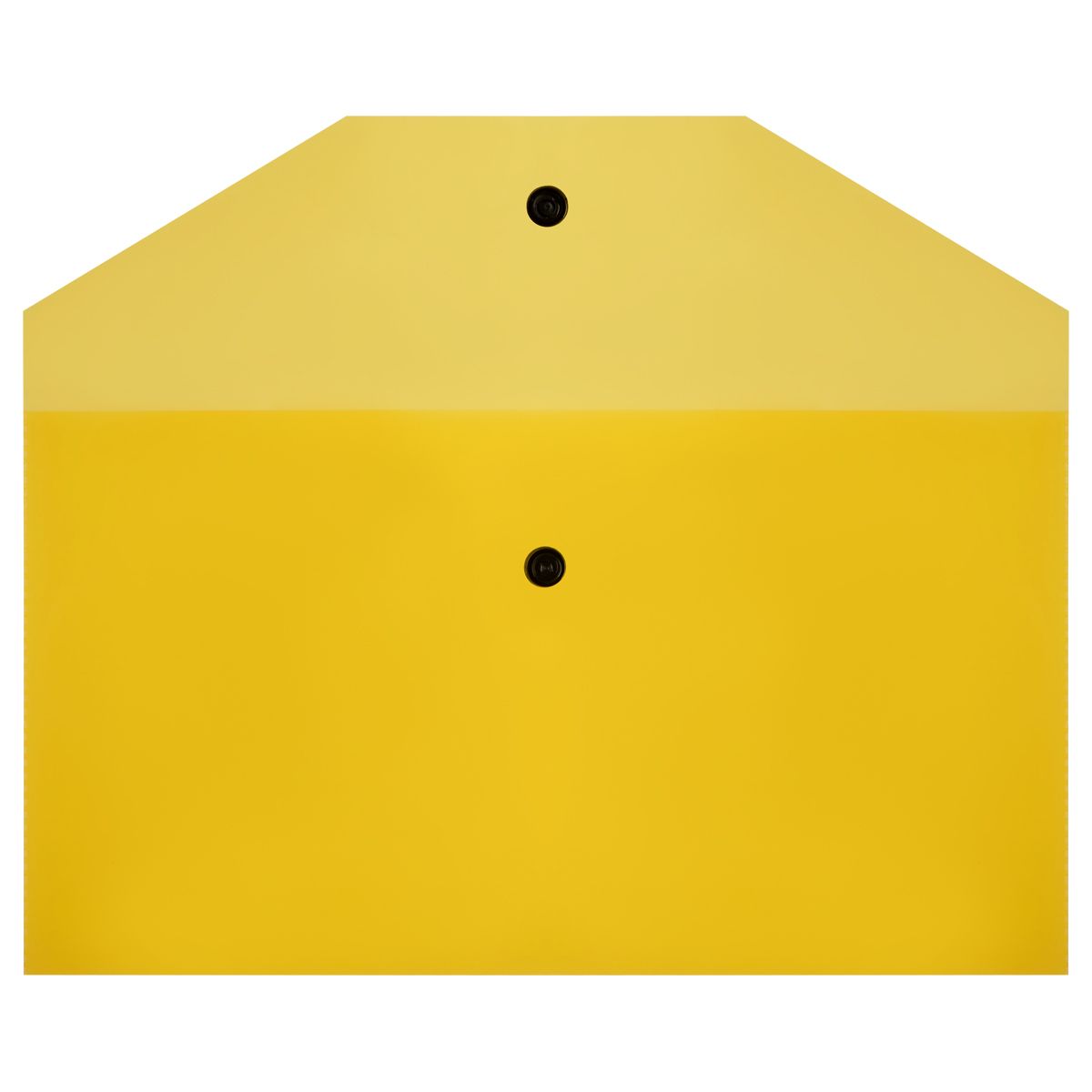 Папка на кнопке C6+ "Стамм" прозрачная, желтая /5/
