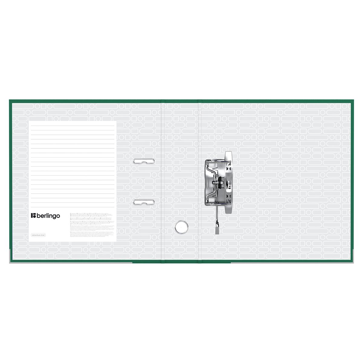 Папка-регистратор 80мм Berlingo "Hyper" бумвинил зеленая /16/