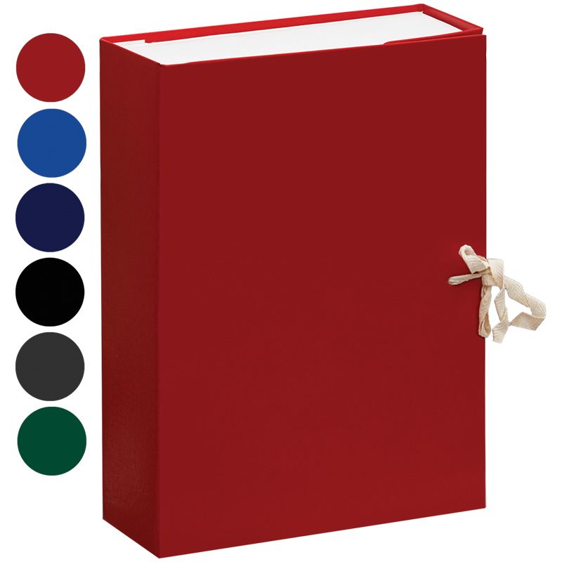 Короб архивный А4 80мм "OfficeSpace" разборный, БВ клапан с завязками /25/