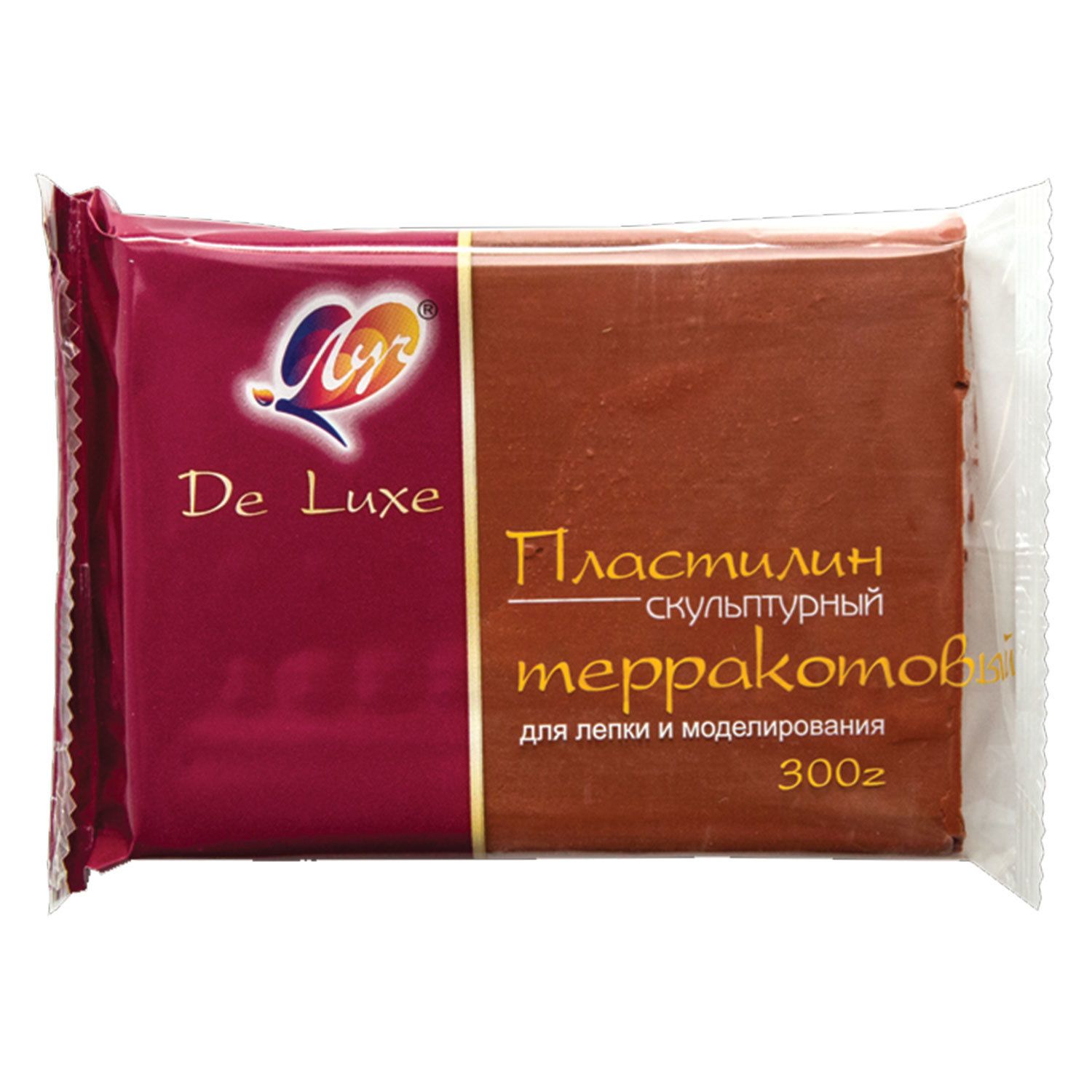 Пластилин скульптурный  300г "Луч" терракотовый /12/