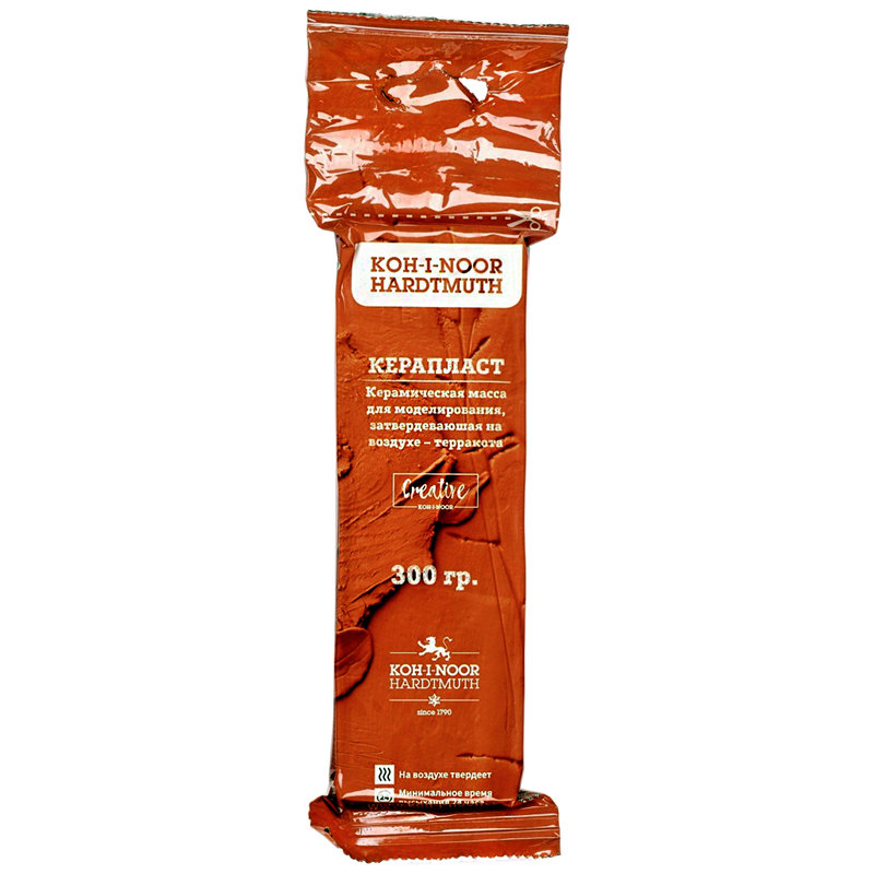 Глина для лепки  300г "KERA" терракотовая вакуумированная /30/