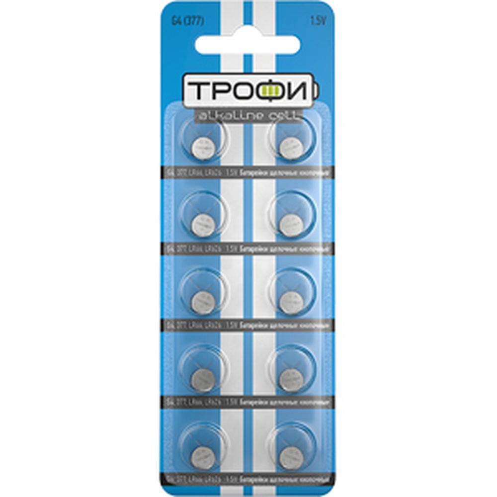 Батарейка Трофи G4/LR66 1,5V /10/200/