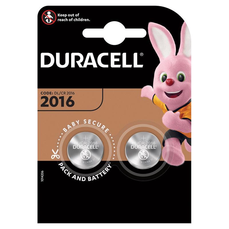 Батарейка DURACELL CR2016-2BL /2/10/