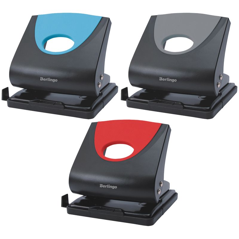 Дырокол до  30л. "Office Soft" ассорти /1/