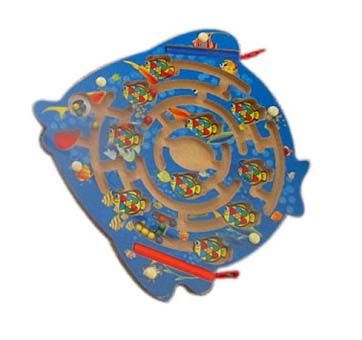 Игрушка "Лабиринт с шариками. Рыбка" деревянная /1/