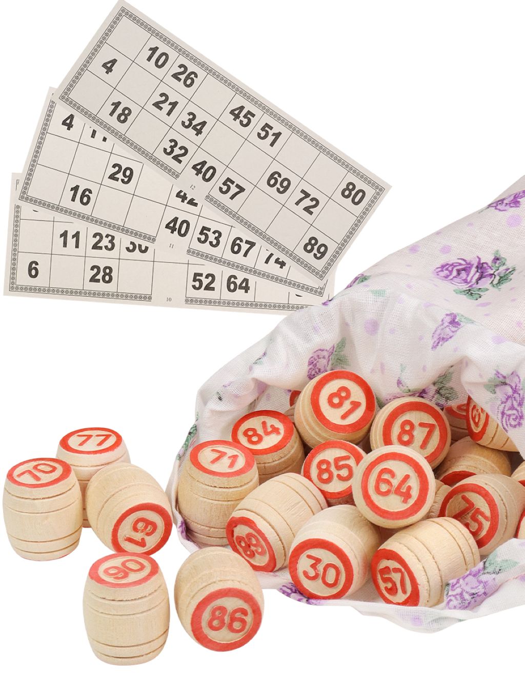 Игра лото в деревянном сундучке с росписью /1/