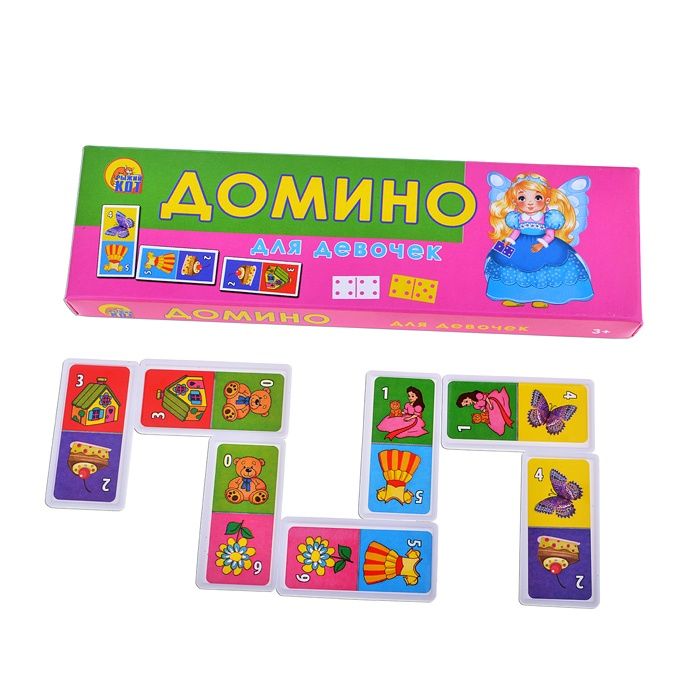 Домино "Для девочек" пластиковое /1/