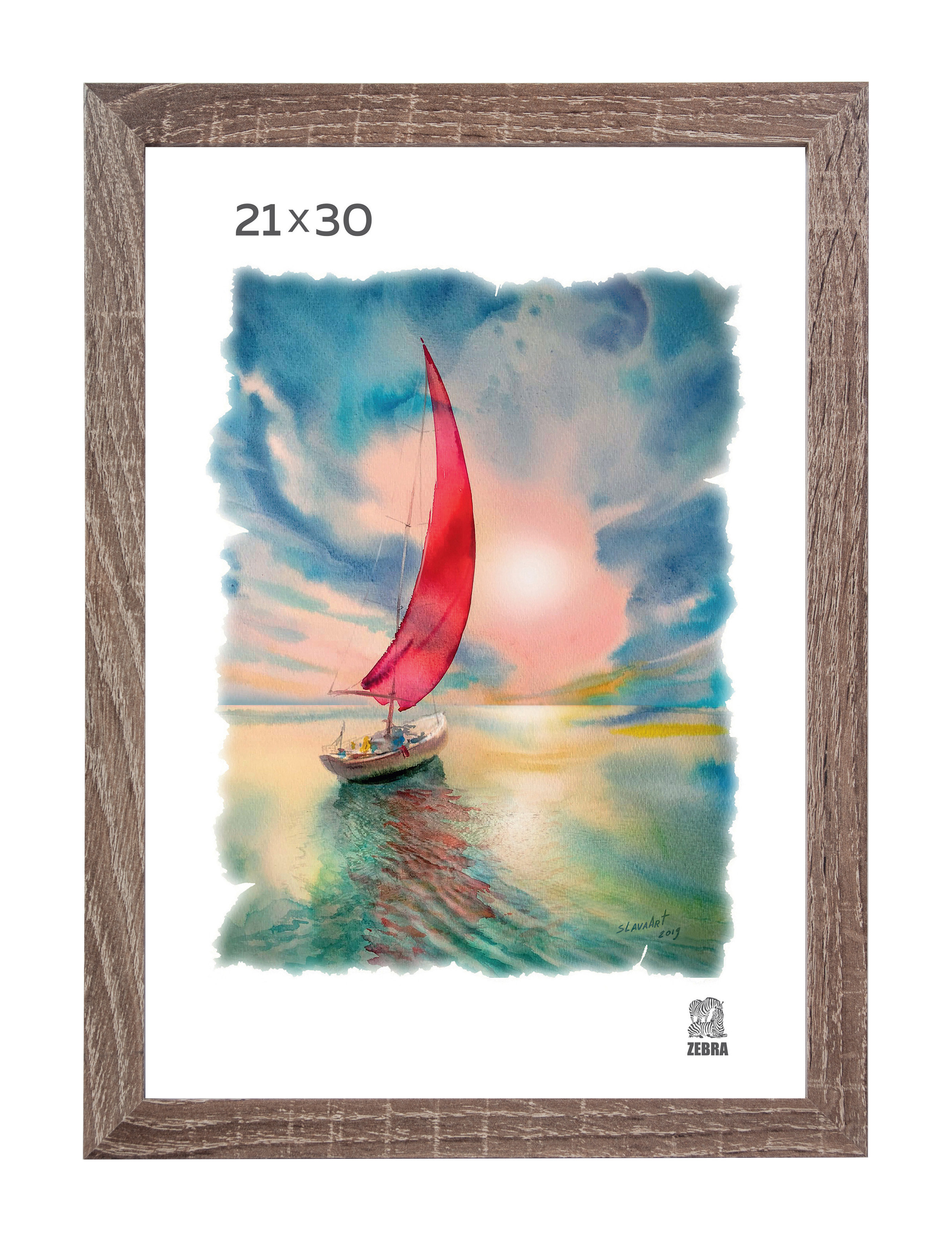 Фоторамка МДФ 21х30см "Зебра" дуб /25/