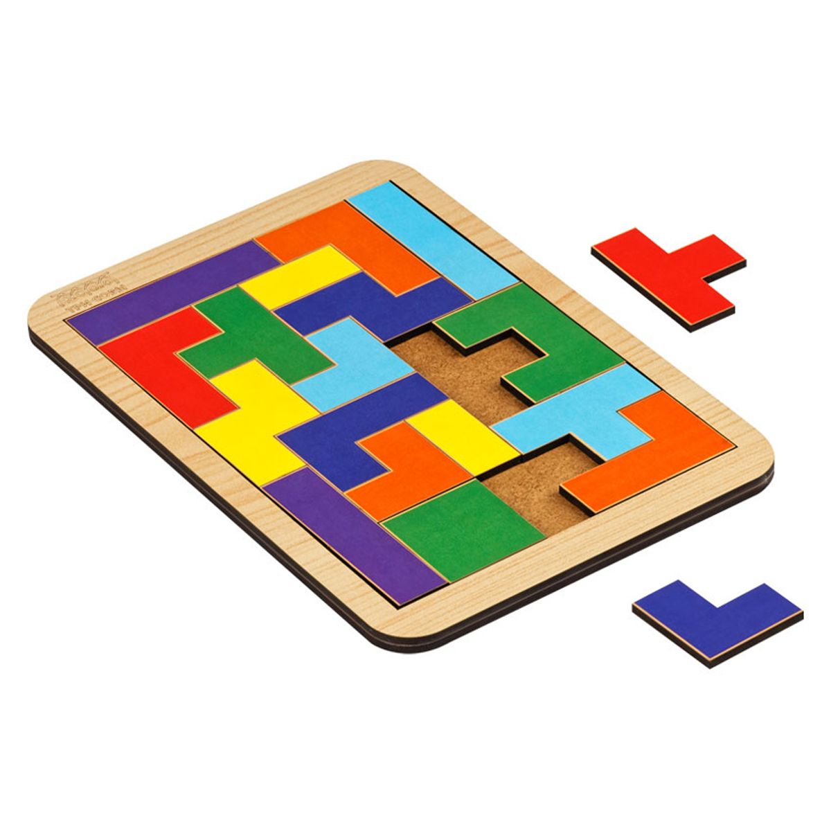 Игра-Головоломка ТРИ СОВЫ "Тетрис малый", яркие цвета, дерево /1/