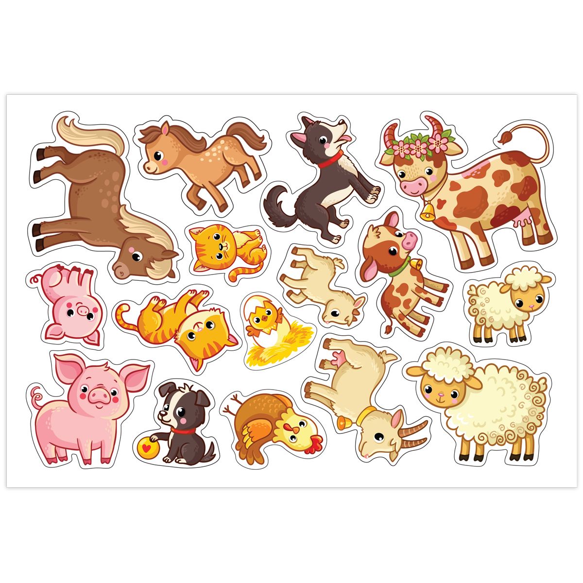 Игра развивающая на магнитах ТРИ СОВЫ "Мама и малыш",64 эл.