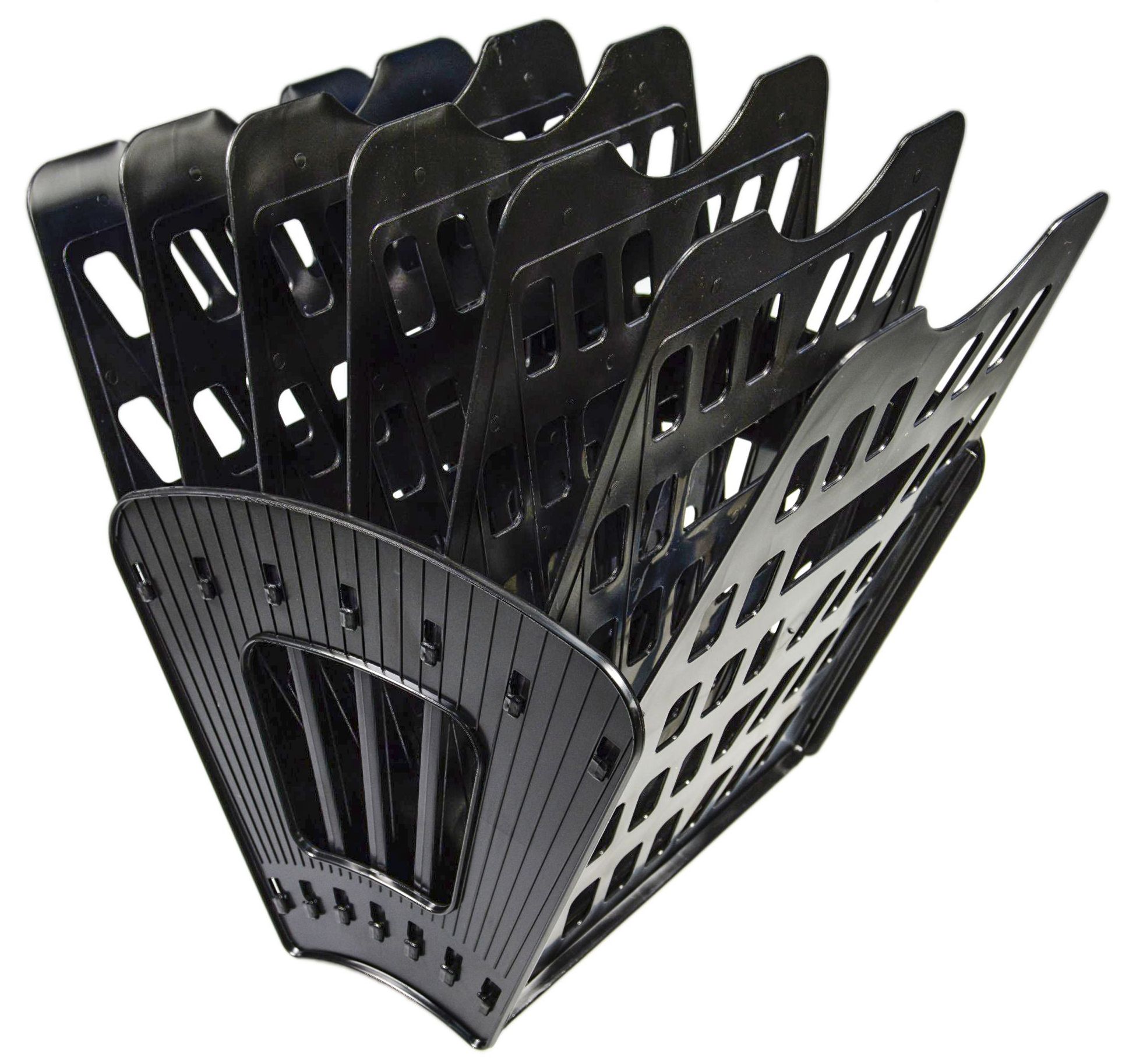 Лоток веерный 6 отд. "СТАММ" черный /10/