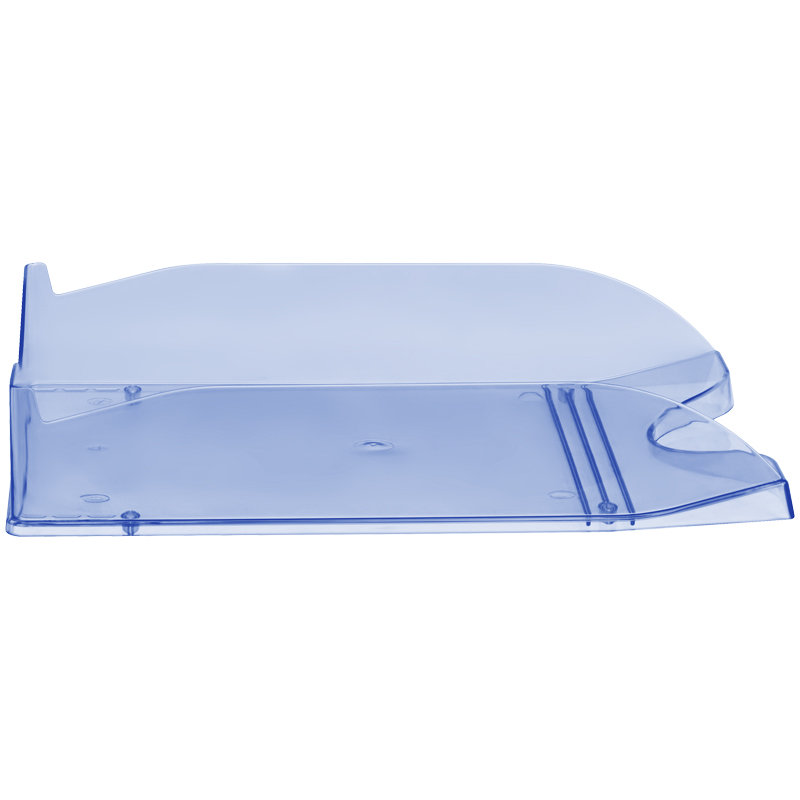 Лоток горизонтальный "СТАММ ЛЮКС" тонированный голубой /8/