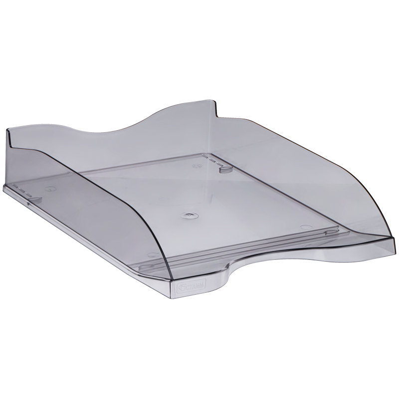 Лоток горизонтальный "СТАММ ЛЮКС" тонированный серый /8/