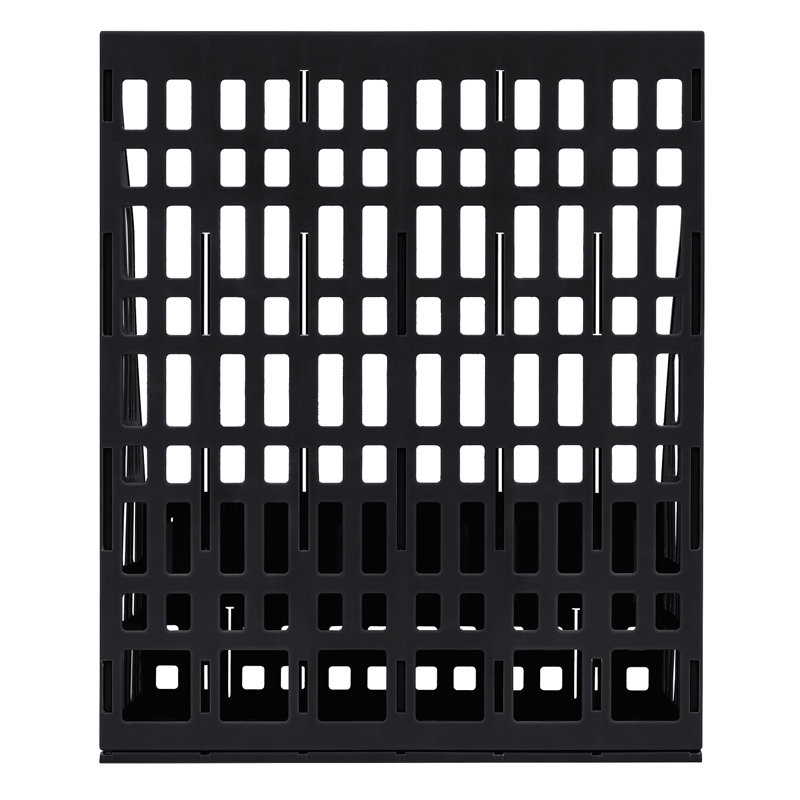 Лоток вертикальный 2 отд. "СТАММ" сборный черный /20/