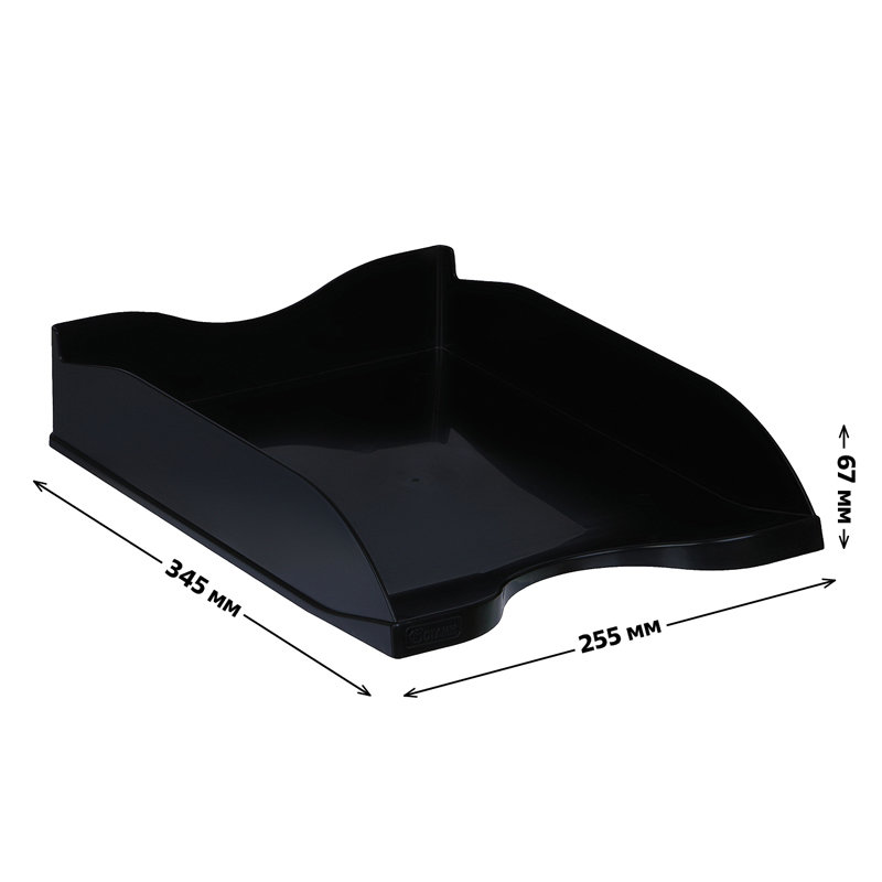 Лоток горизонтальный "СТАММ ЛЮКС" черный /10/