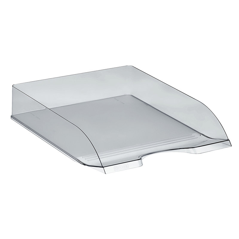 Лоток горизонтальный "ДЕЛЬТА" тонированный серый /6/