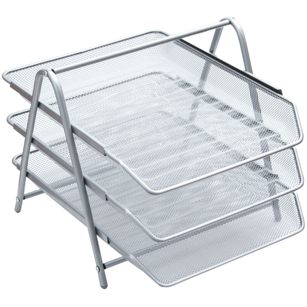 Лоток горизонтальный 3 отд. "Berlingo "Steel&Style" металл серебристый /10/