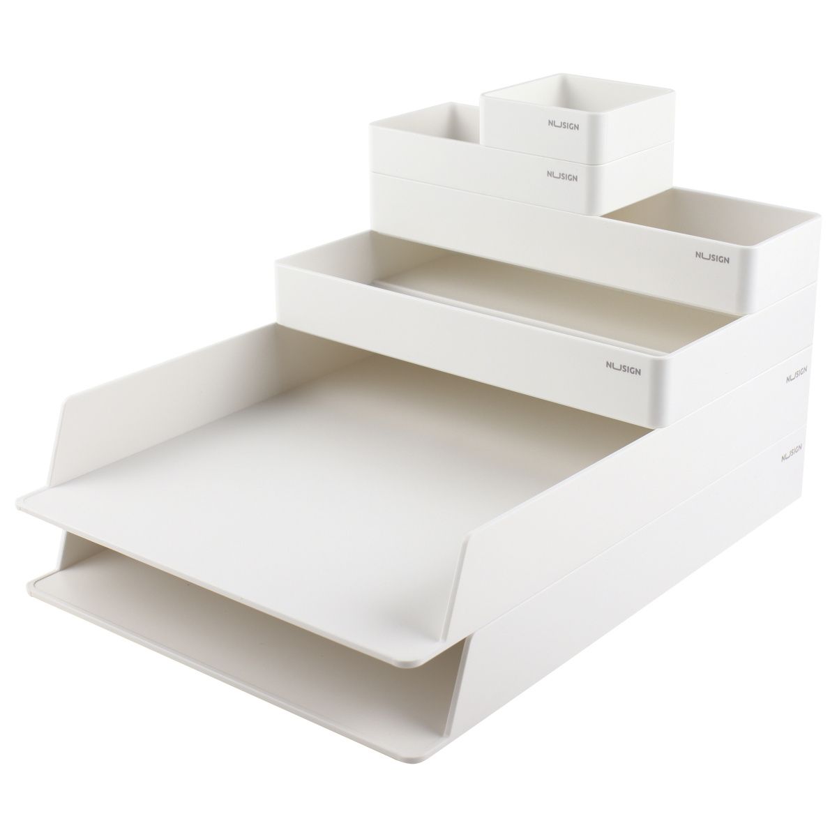 Органайзер настольный Deli ENS001WHITE Nusign белый пластик