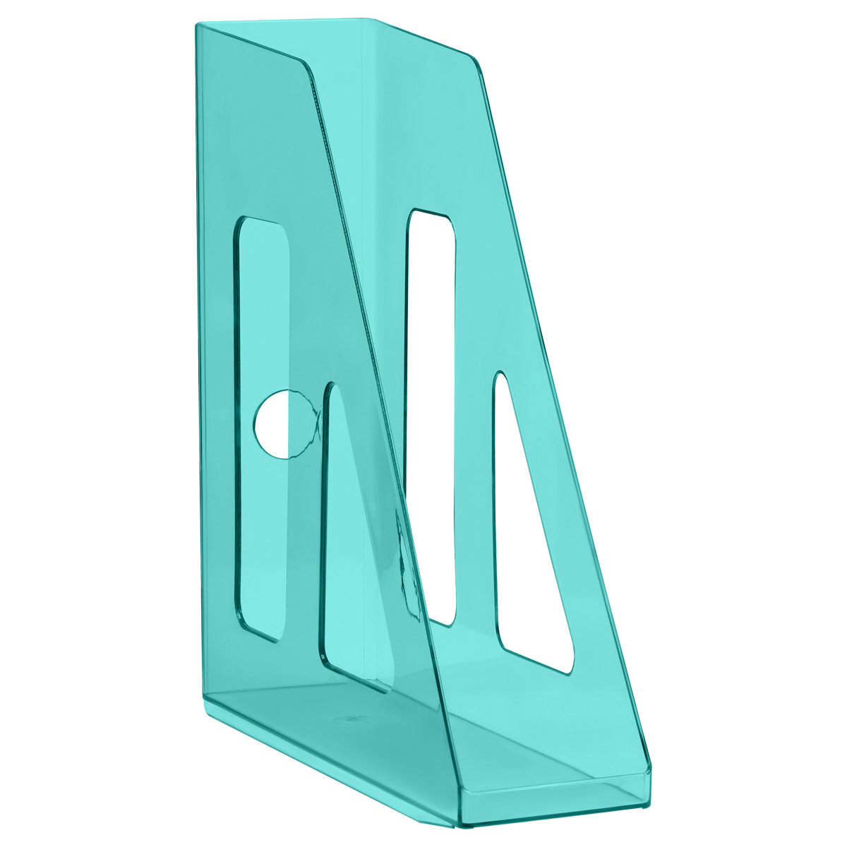 Лоток вертикальный  70мм "Актив" тонированный мятный /6/