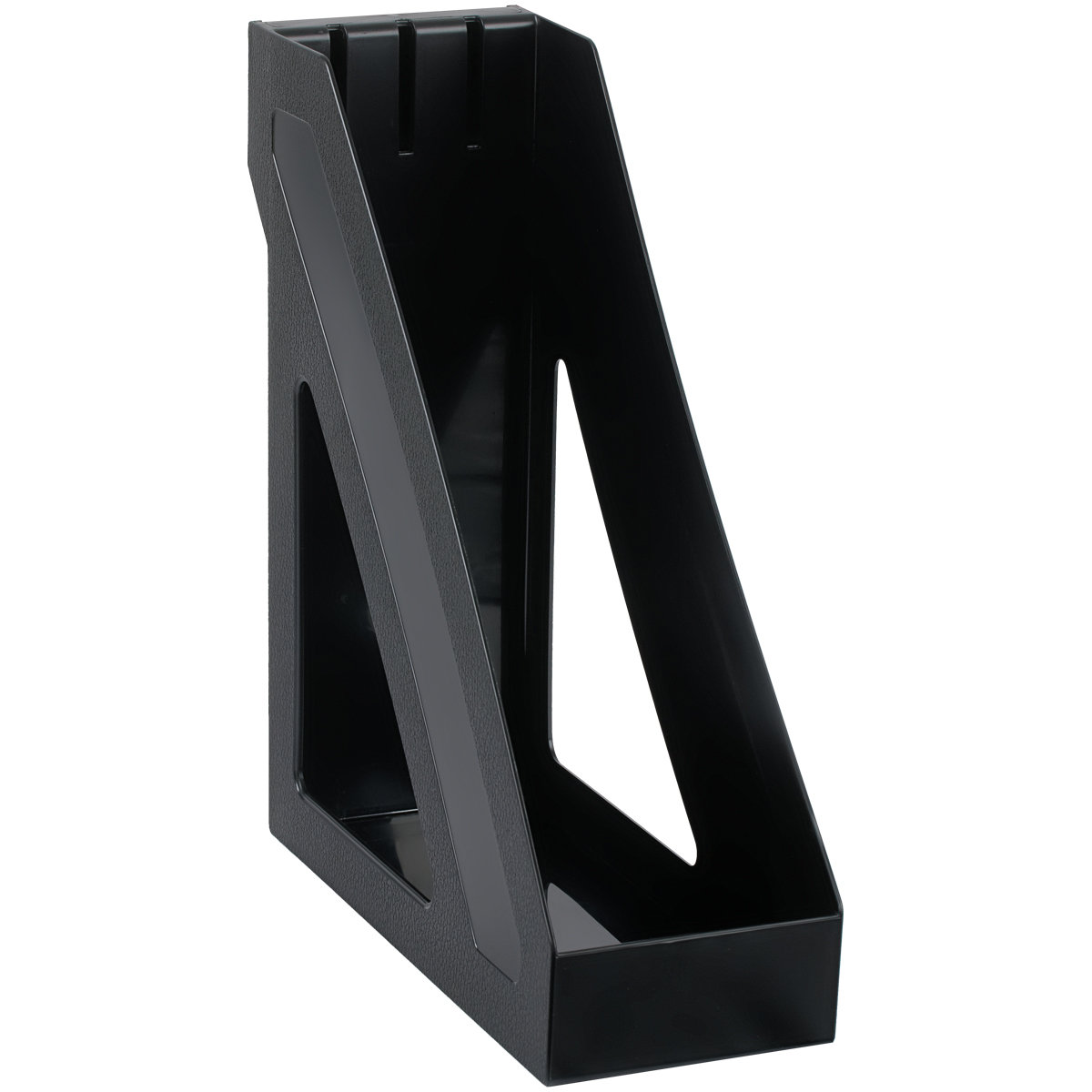 Лоток вертикальный  100мм "СТАММ" Базис  чёрный /6/