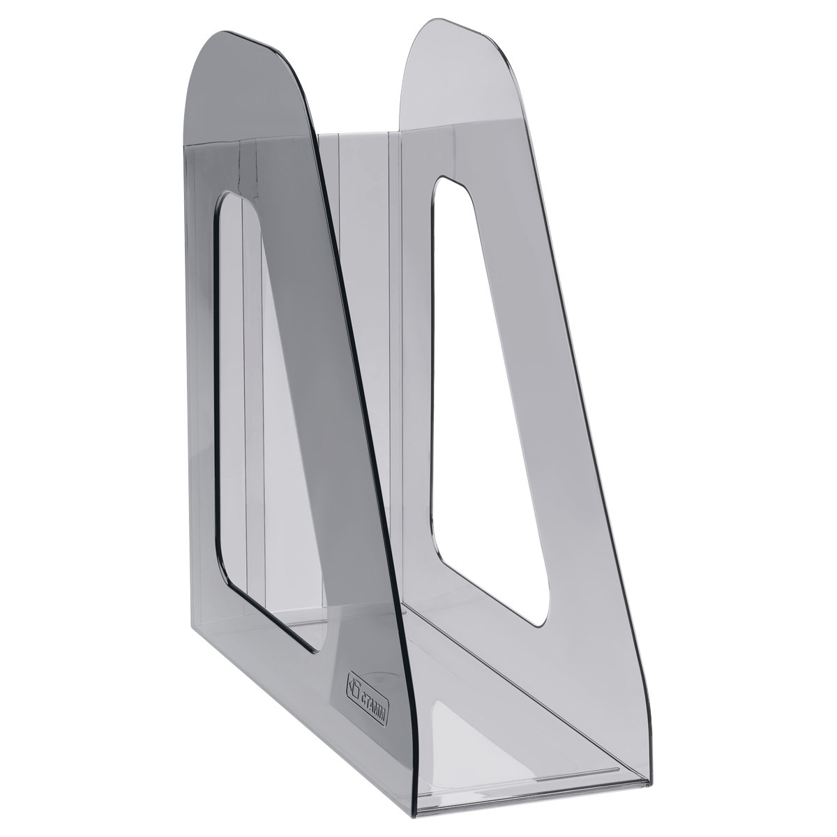 Лоток вертикальный  90мм "СТАММ" Фаворит тонированный чёрный /6/