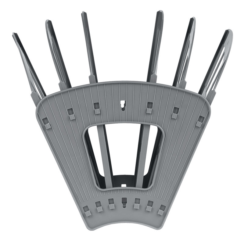 Лоток веерный 5 отд. "ЭКОНОМ" сборный серый 6-ти секционный /8/