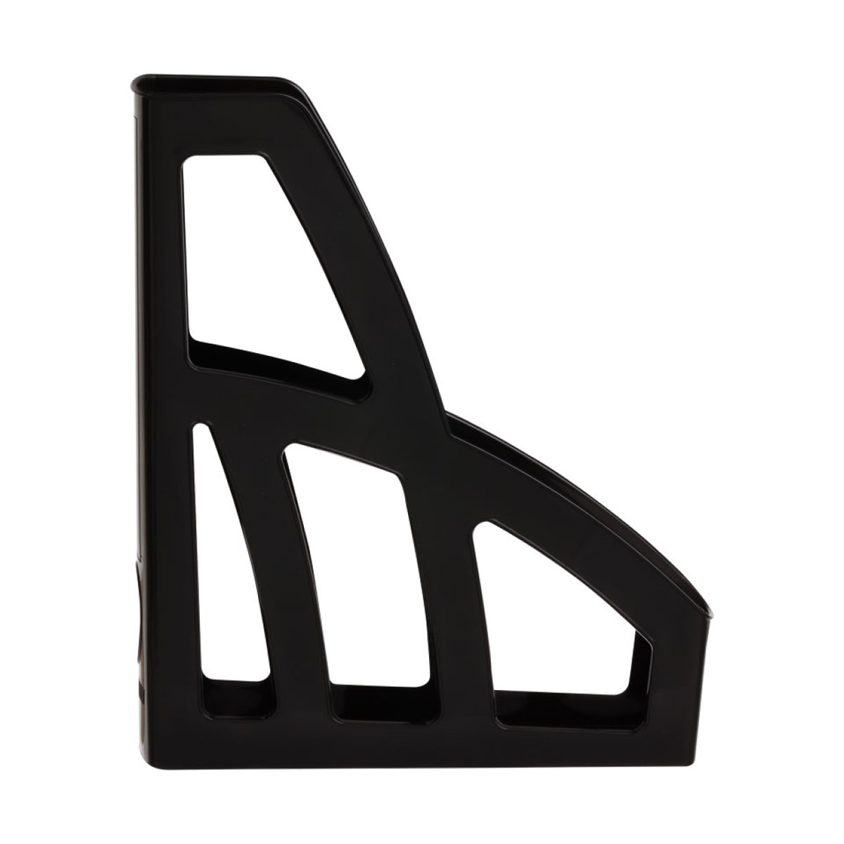 Лоток вертикальный  75мм "ЛИДЕР" черный /16/