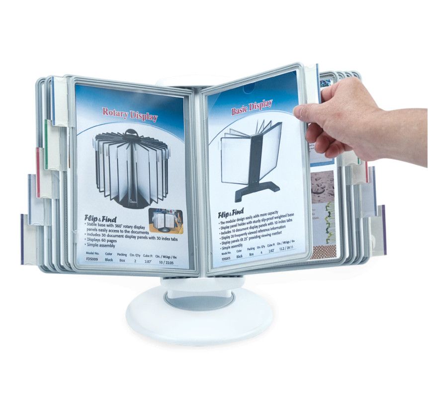 Настольная дисплейная система на 10 демопанелей А5 BRAUBERG вращающаяся 1/