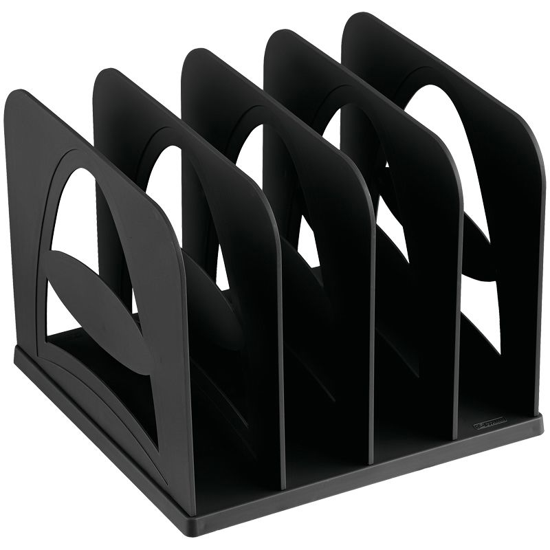 Лоток вертикальный 4 отд. "СТАММ"  черный /1/