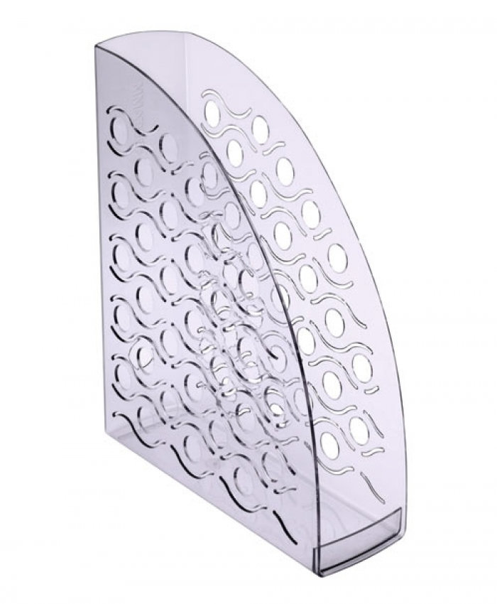 Лоток вертикальный  90мм "ВЕГА" тонированный серый /12/