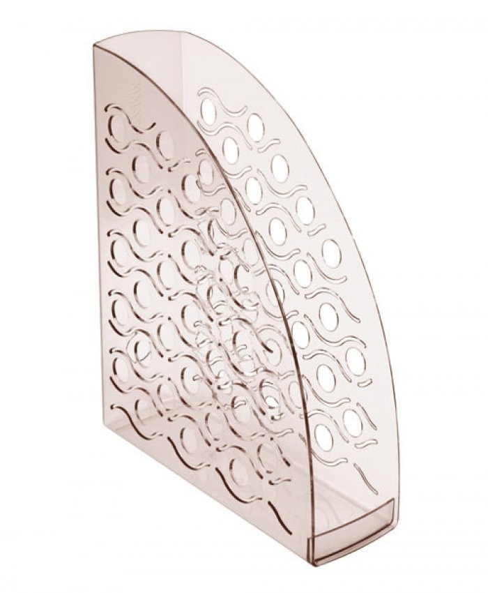 Лоток вертикальный  90мм "ВЕГА" тонированный коричневый /12/