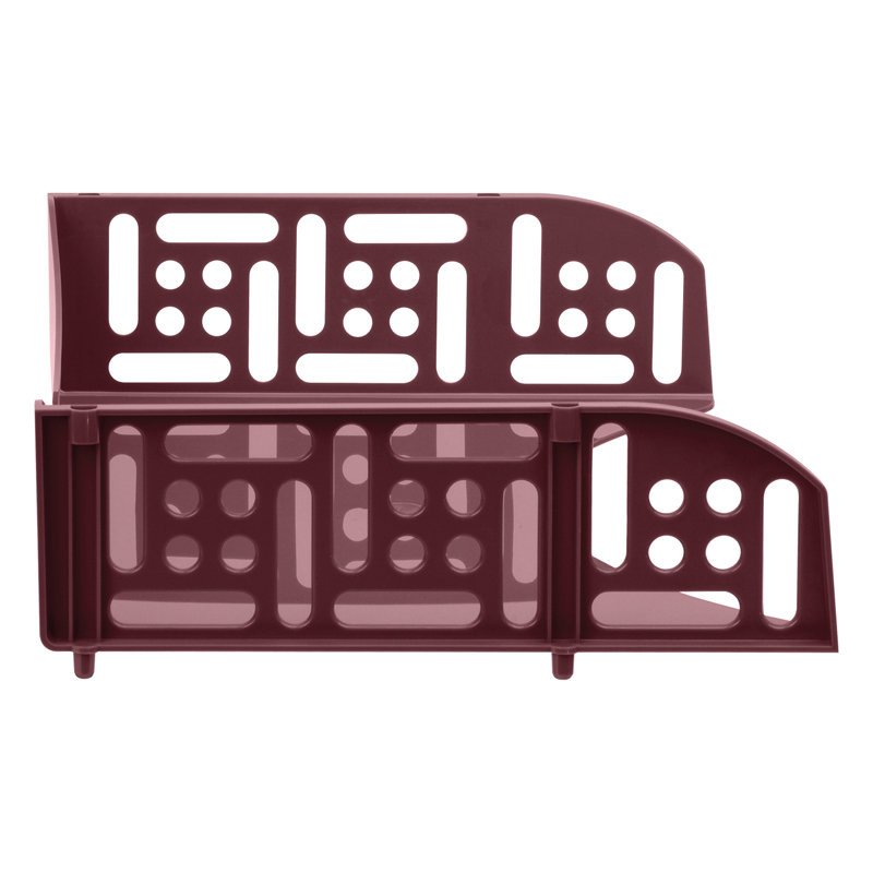 Лоток горизонтальный "ФИЛД" с широкой загрузкой, бордовый /8/