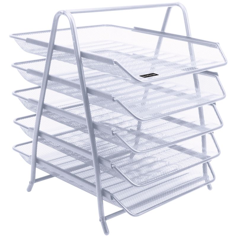 Лоток горизонтальный 5 отд. "Berlingo" металл серебристый /1/