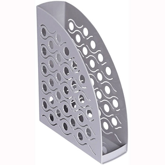 Лоток вертикальный  90мм "ВЕГА" серый /12/