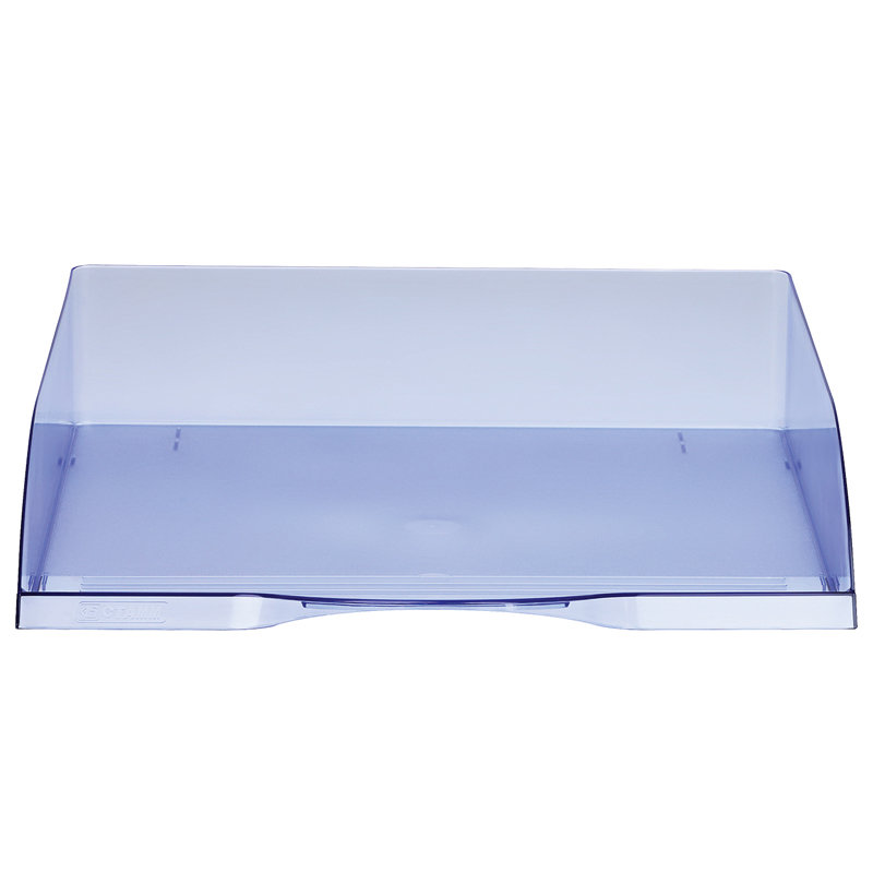 Лоток горизонтальный "ДЕЛЬТА" тонированный голубой /6/