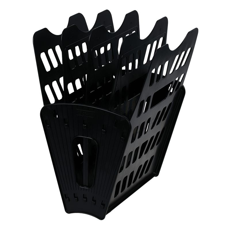 Лоток веерный 4 отд. "СТАММ" черный /10/