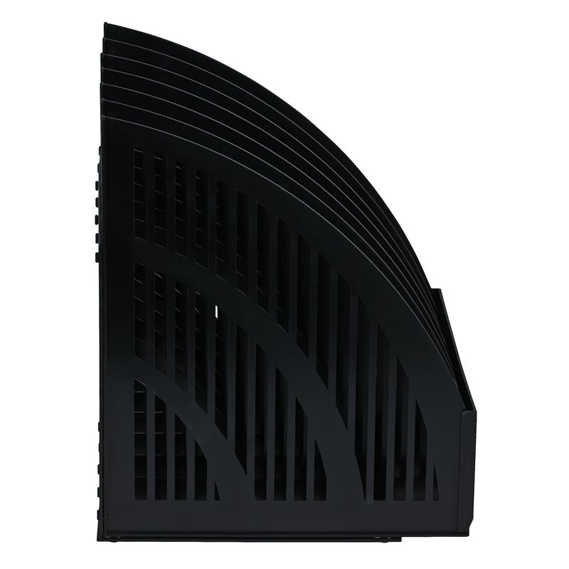 Лоток вертикальный 6 отд. "СТАММ Line"  черный /12/