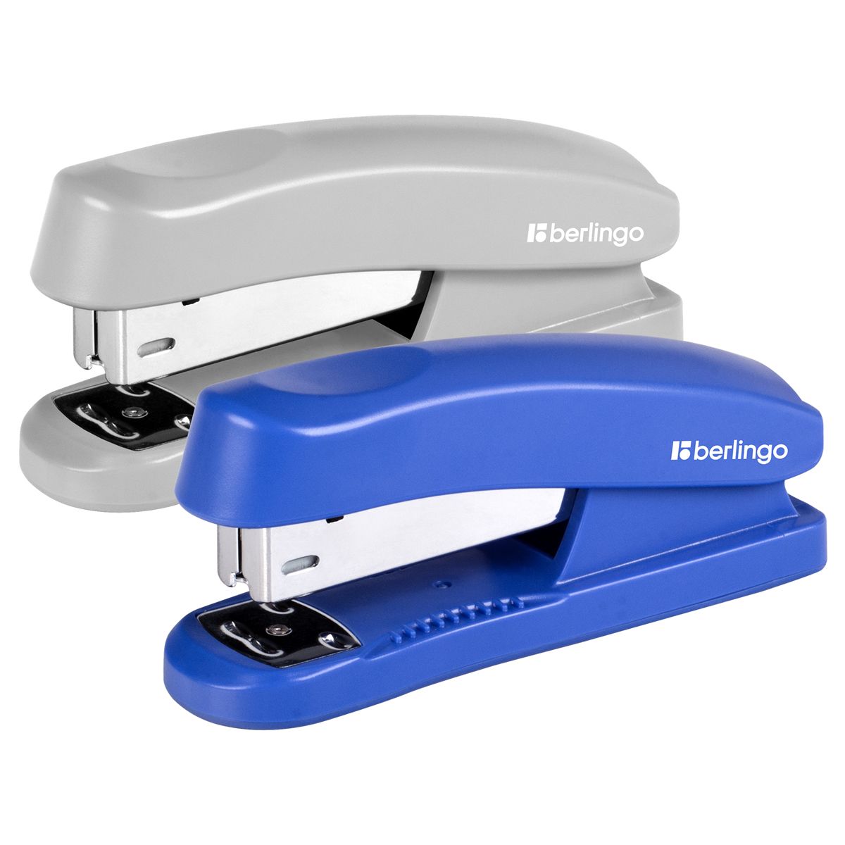 Степлер 24/6, 26/6 до 30л. Berlingo ассорти /12/
