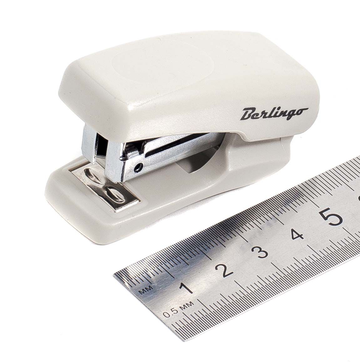 Степлер 24/6 до 20л. "Berlingo" ассорти /60/