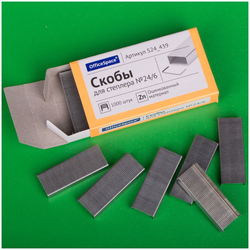 Скобы №24/6 "OfficeSpace" /10/500/