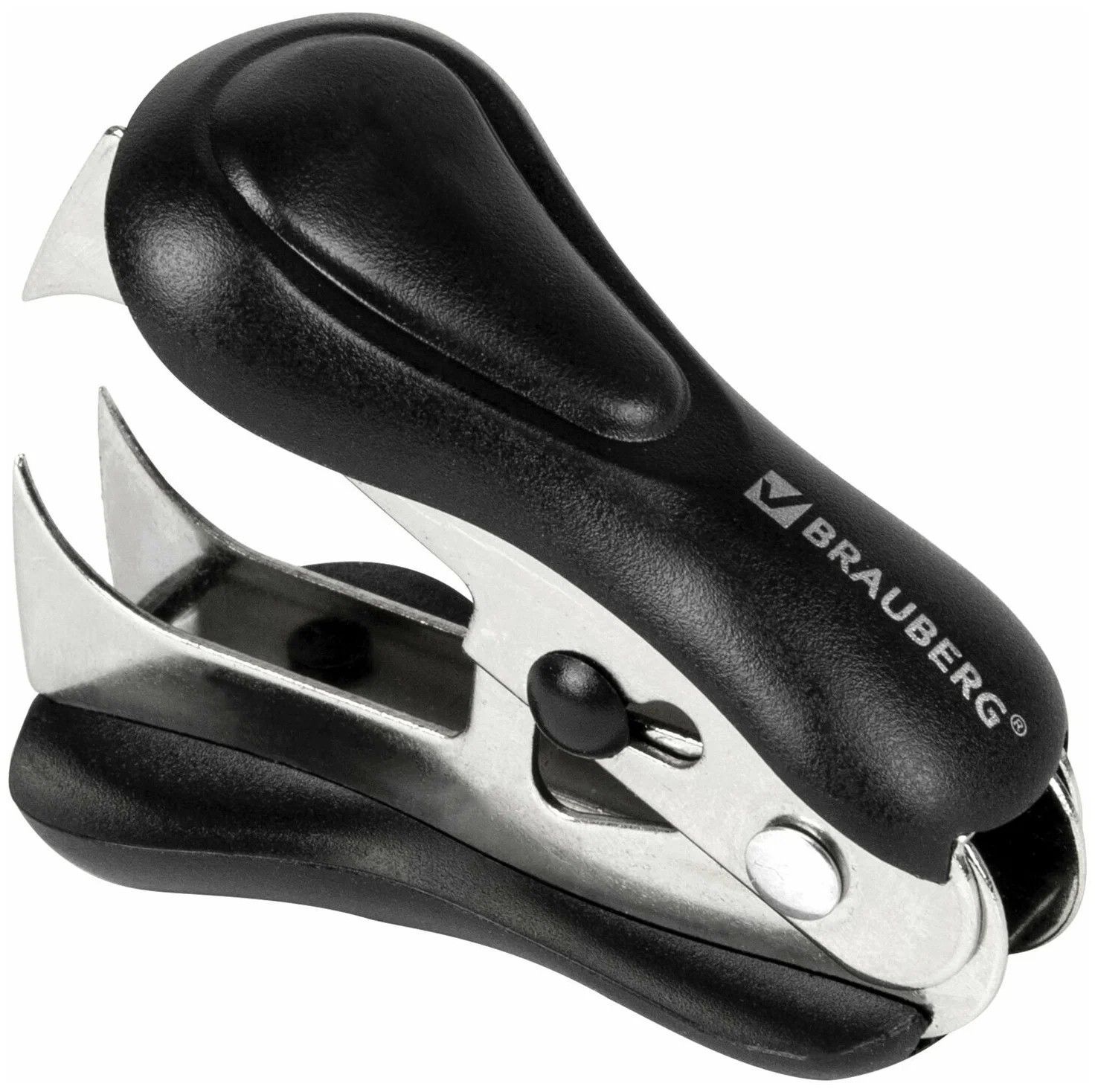 Антистеплер для скоб № 10 и № 24/6, BRAUBERG "ST-100", с фиксатором, черный/48/