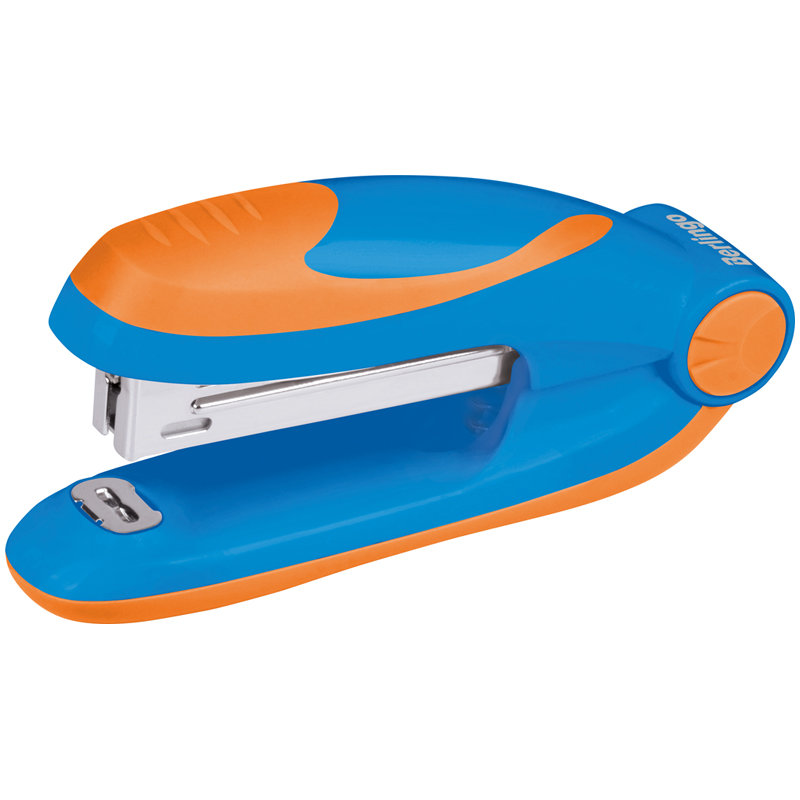 Степлер 10 до 15л. Berlingo "Fuze" 50 скоб, пластиковый корпус, голубой/8/