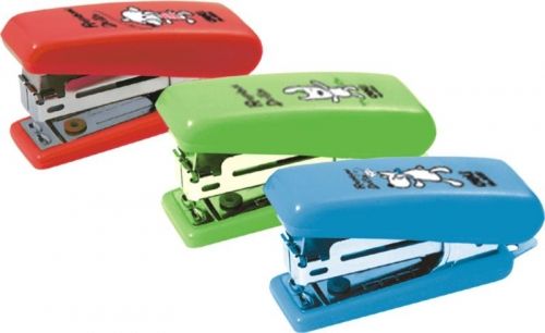 Степлер 10 до 12л. "DELI" встроенный антистеплер ассорти /24/