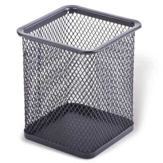 Подставка для канцелярских принадлежностей "Erich Krause" квадратная черная /12/