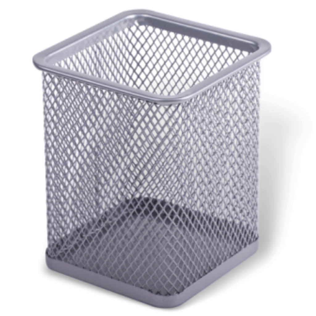 Подставка для канцелярских принадлежностей "Erich Krause" квадратная серая /12/