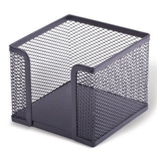 Подставка для бумажного блока  99х99х80мм "Erich Krause" сетчатая черная /12/